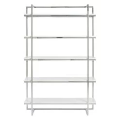 Reza Shelf - White/Chrome 7 Reza Shelf - White/Chrome -furniture 010121948 58465.1690285979.386.513