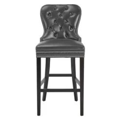 Charlotte Leather Stool - Espresso