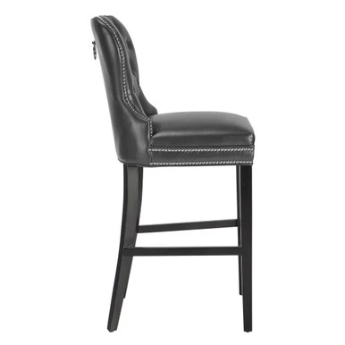 Charlotte Leather Stool - Espresso 4 Charlotte Leather Stool - Espresso - Image 2