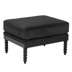 Spindle Ottoman - High Gloss Black