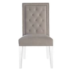 Maxwell Dining Chair With Nailheads - Acrylic