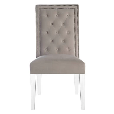 Maxwell Dining Chair With Nailheads - Acrylic 3 Maxwell Dining Chair With Nailheads - Acrylic