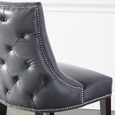 Versailles Leather Dining Chair - Espresso 5 Versailles Leather Dining Chair - Espresso - Image 3