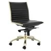 Darby Low Back Office Chair - Black/Brushed Gold -furniture 603922981 1 54455.1690292088.386.513