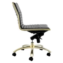 Darby Low Back Office Chair - Black/Brushed Gold -furniture 603922981 3 55778.1690292089.386.513