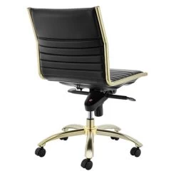 Darby Low Back Office Chair - Black/Brushed Gold -furniture 603922981 4 12087.1690292089.386.513