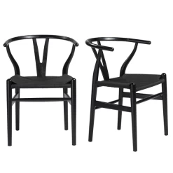 Tia Dining Chair Black/Black - Set Of 2