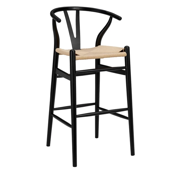 Tia Bar Stool - Black/Natural 3 Tia Bar Stool - Black/Natural