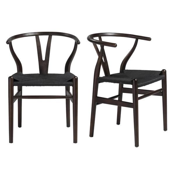 Tia Dining Chair Walnut/Black - Set Of 2 3 Tia Dining Chair Walnut/Black - Set Of 2