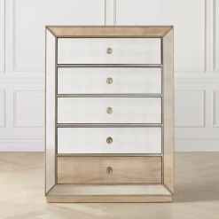 Omni Mirrored 5 Drawer Chest