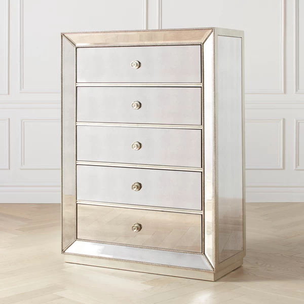Omni Mirrored 5 Drawer Chest 4 Omni Mirrored 5 Drawer Chest - Image 2