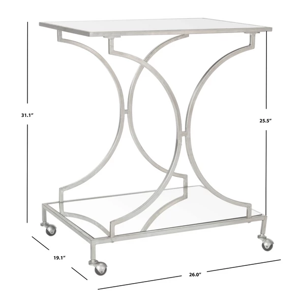 Arden Bar Cart - Silver 6 Arden Bar Cart - Silver - Image 4