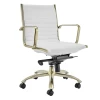 Darby Low Back Office Chair - White/Gold 2 Darby Low Back Office Chair - White/Gold -furniture webimage 120130937 jpg
