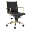 Darby Low Back Office Chair - Black/Gold 2 Darby Low Back Office Chair - Black/Gold -furniture webimage 120171407 jpg