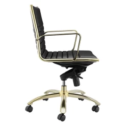 Darby Low Back Office Chair - Black/Gold -furniture webimage 120171407 3 jpg 1