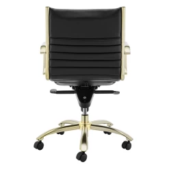 Darby Low Back Office Chair - Black/Gold -furniture webimage 120171407 5 jpg 1