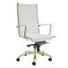 Darby High Back Office Chair - White/Gold 2 Darby High Back Office Chair - White/Gold -furniture webimage 120174437 jpg