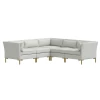 Zara 5 PC Corner Sectional -furniture webimage 601118602 VELVET LIGHT GREY BRASS jpg