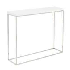 Cory Console Table - White/Silver -furniture webimage 602994963 ALT1