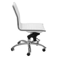 Darby Low Back Desk Chair - White/Chrome 8 Darby Low Back Desk Chair - White/Chrome -furniture webimage 603178951 2 jpg