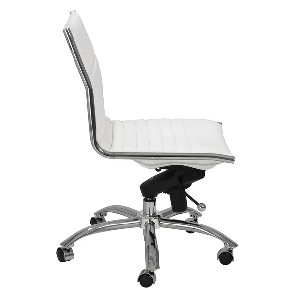 Darby Low Back Desk Chair - White/Chrome 5 Darby Low Back Desk Chair - White/Chrome - Image 3