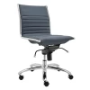 Darby Low Back Office Chair - Blue/Chrome -furniture webimage 603334839 jpg