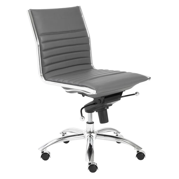 Darby Low Back Office Chair - Grey/Chrome 3 Darby Low Back Office Chair - Grey/Chrome