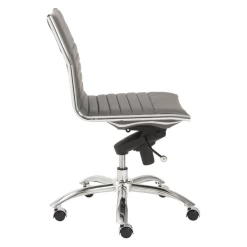 Darby Low Back Office Chair - Grey/Chrome 8 Darby Low Back Office Chair - Grey/Chrome -furniture webimage 603897019 2 jpg