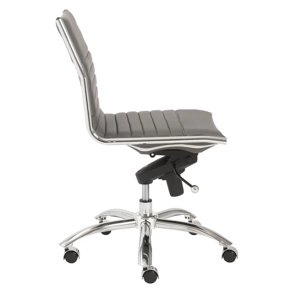 Darby Low Back Office Chair - Grey/Chrome 5 Darby Low Back Office Chair - Grey/Chrome - Image 3