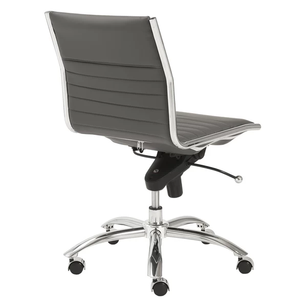 Darby Low Back Office Chair - Grey/Chrome 6 Darby Low Back Office Chair - Grey/Chrome - Image 4