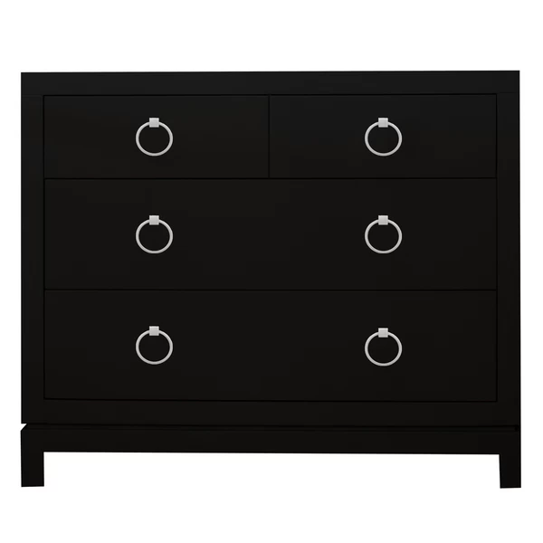 Artisan 4 Drawer Dresser - Black/Silver 3 Artisan 4 Drawer Dresser - Black/Silver