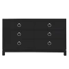 Artisan 6 Drawer Dresser - Black/Silver