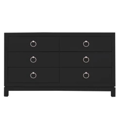 Artisan 6 Drawer Dresser - Black/Silver