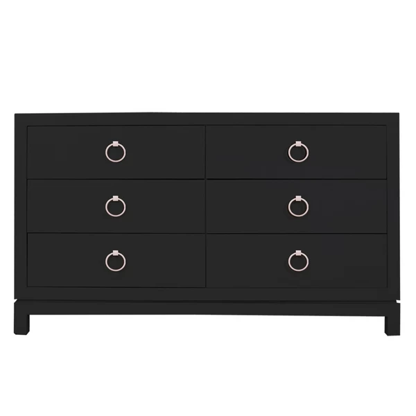 Artisan 6 Drawer Dresser - Black/Silver 3 Artisan 6 Drawer Dresser - Black/Silver