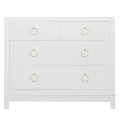 Artisan 4 Drawer Dresser - White/Gold