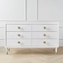 Uptown 6 Drawer Dresser - White