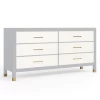 Monterey 6 Drawer Dresser - French Grey/White 1 Monterey 6 Drawer Dresser - French Grey/White -furniture webimage 821144146 jpg
