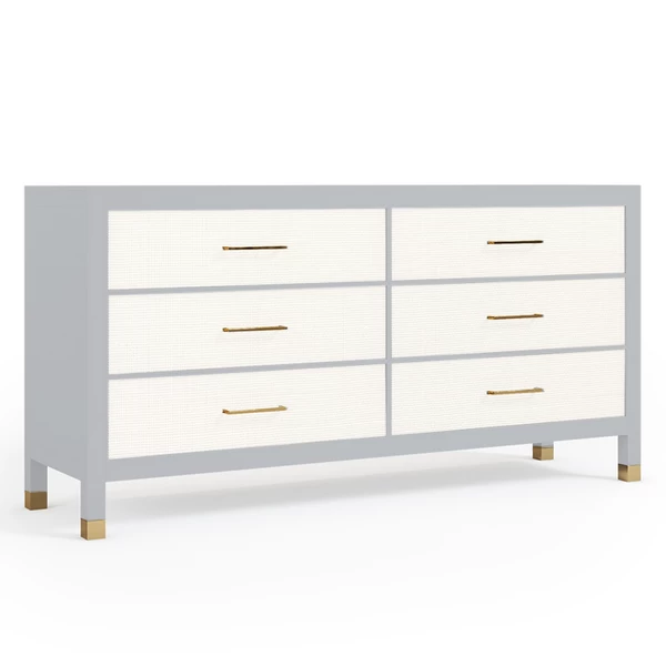 Monterey 6 Drawer Dresser - French Grey/White 3 Monterey 6 Drawer Dresser - French Grey/White