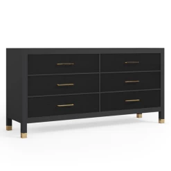 Monterey 6 Drawer Dresser - Black