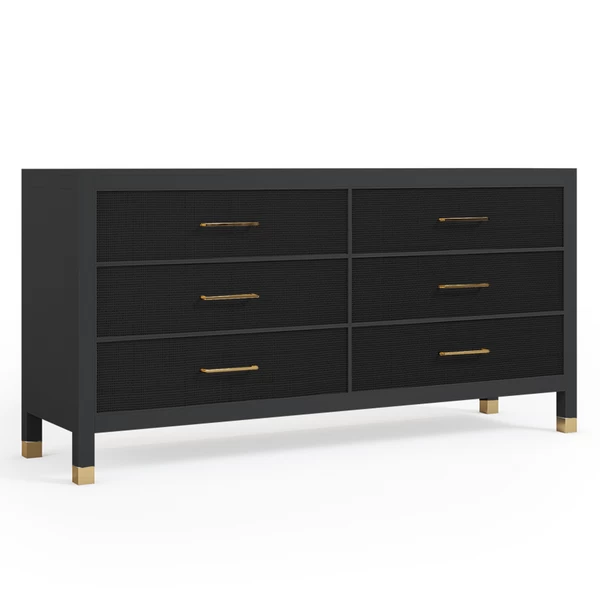 Monterey 6 Drawer Dresser - Black 3 Monterey 6 Drawer Dresser - Black