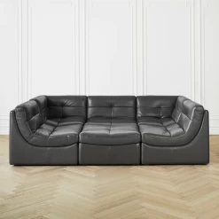 Convo Leather Sectional - 6 PC